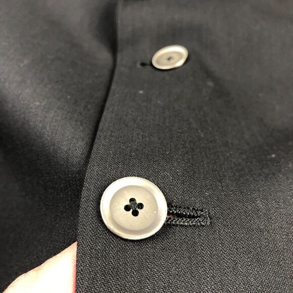 Calvin Klein 44L Wool Black Men's Two Button Blazer Jacket Suit Jacket MINT - Picture 3 of 15